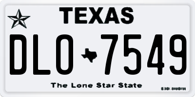 TX license plate DLO7549