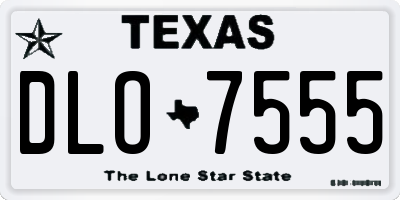 TX license plate DLO7555