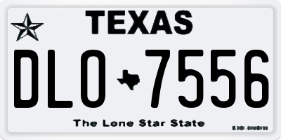 TX license plate DLO7556