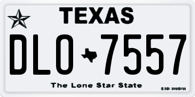 TX license plate DLO7557
