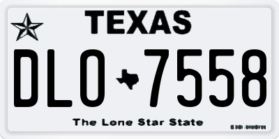 TX license plate DLO7558