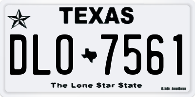 TX license plate DLO7561
