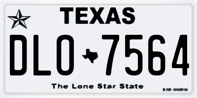 TX license plate DLO7564