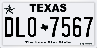 TX license plate DLO7567