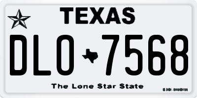 TX license plate DLO7568