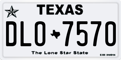 TX license plate DLO7570
