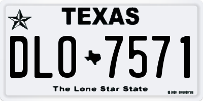TX license plate DLO7571