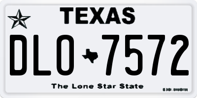 TX license plate DLO7572