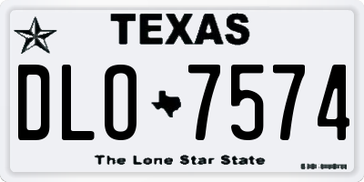 TX license plate DLO7574