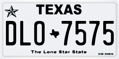 TX license plate DLO7575