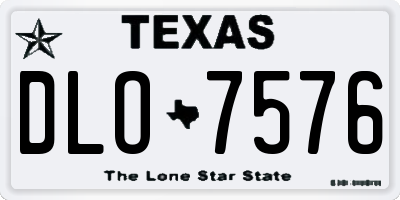 TX license plate DLO7576