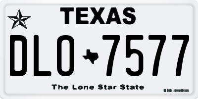 TX license plate DLO7577