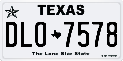 TX license plate DLO7578