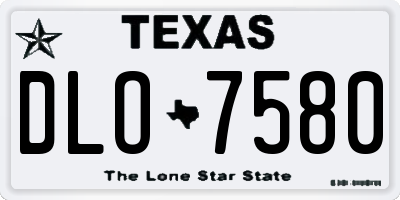 TX license plate DLO7580