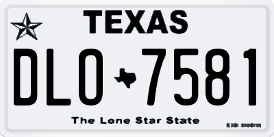 TX license plate DLO7581