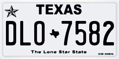 TX license plate DLO7582