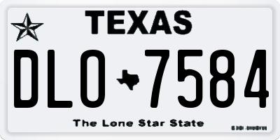 TX license plate DLO7584