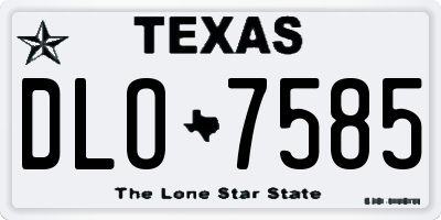 TX license plate DLO7585
