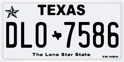 TX license plate DLO7586