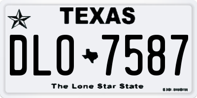 TX license plate DLO7587