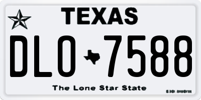 TX license plate DLO7588