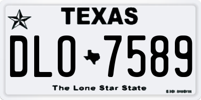 TX license plate DLO7589