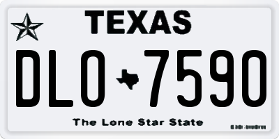 TX license plate DLO7590