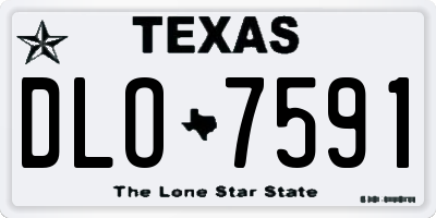 TX license plate DLO7591