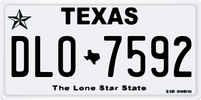 TX license plate DLO7592