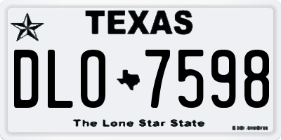 TX license plate DLO7598
