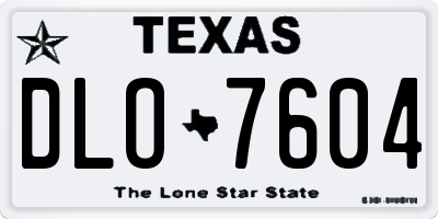 TX license plate DLO7604