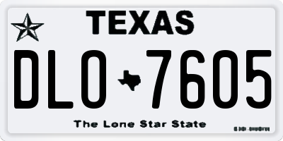 TX license plate DLO7605