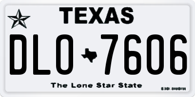 TX license plate DLO7606