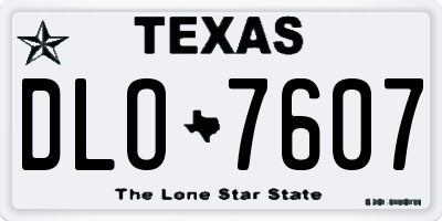 TX license plate DLO7607
