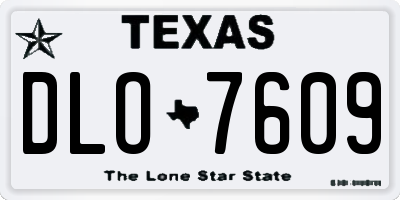 TX license plate DLO7609