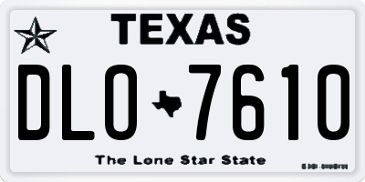 TX license plate DLO7610