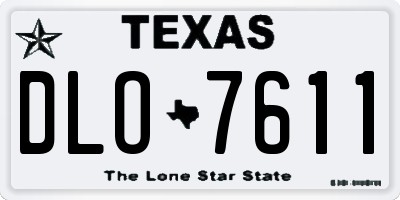 TX license plate DLO7611