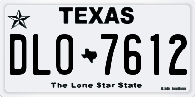 TX license plate DLO7612