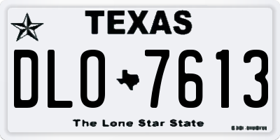 TX license plate DLO7613