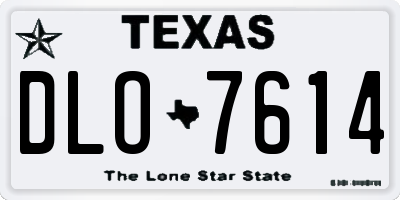 TX license plate DLO7614
