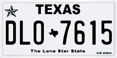 TX license plate DLO7615