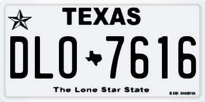 TX license plate DLO7616