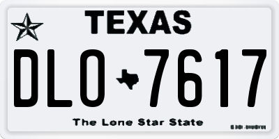 TX license plate DLO7617