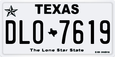 TX license plate DLO7619