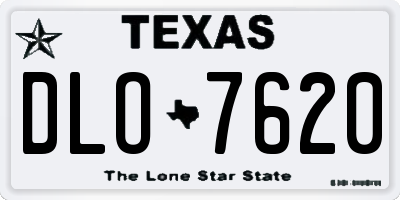 TX license plate DLO7620