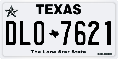 TX license plate DLO7621