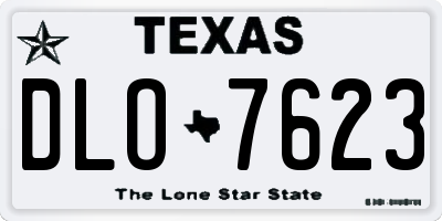 TX license plate DLO7623
