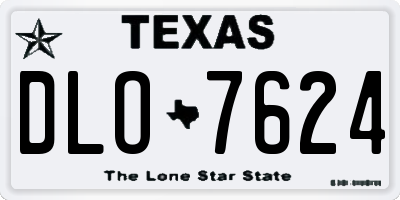TX license plate DLO7624