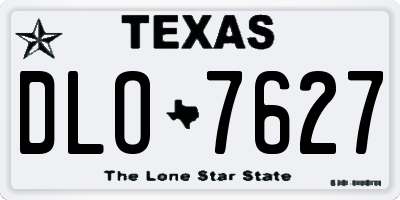 TX license plate DLO7627