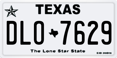 TX license plate DLO7629